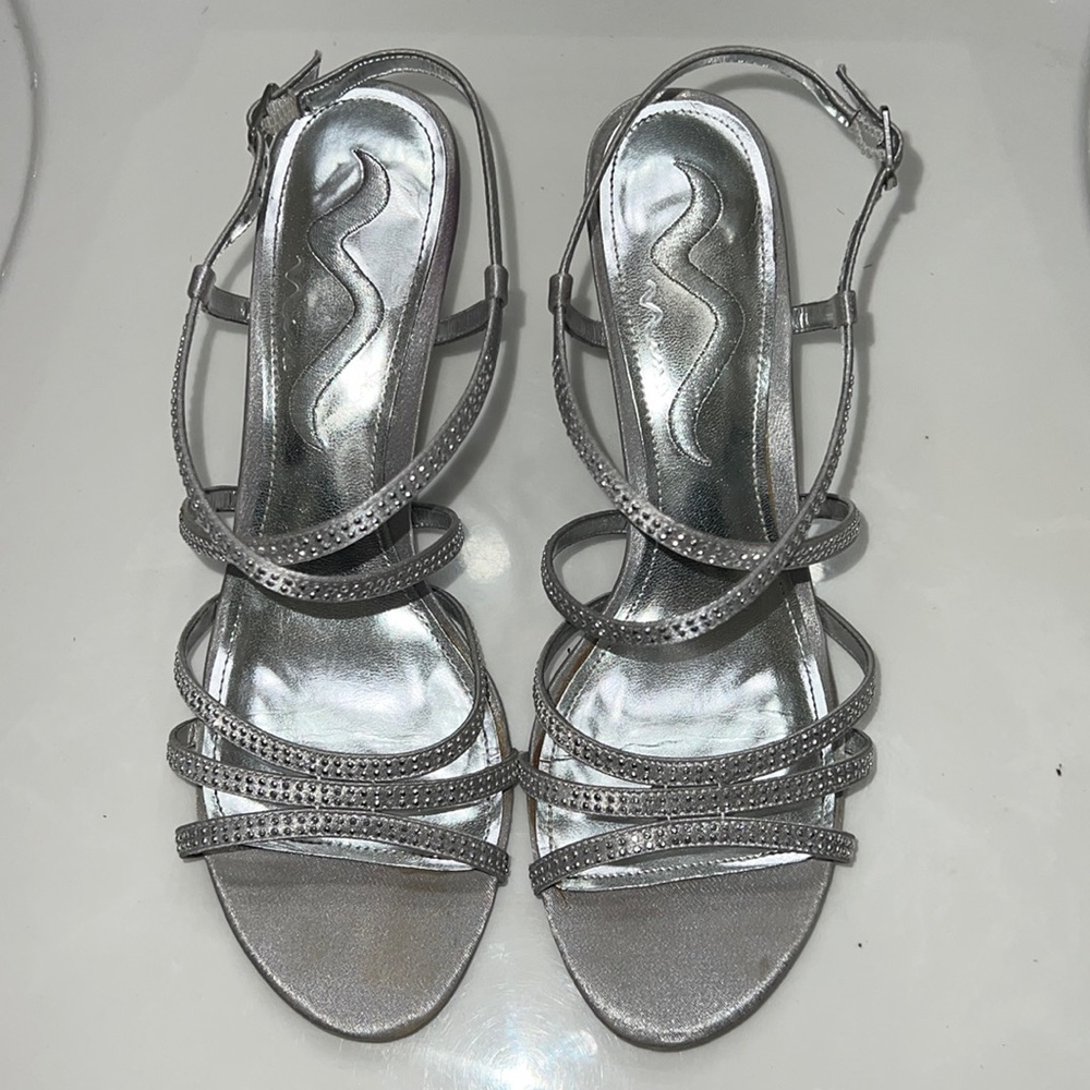 Nina Strappy Silver Heel